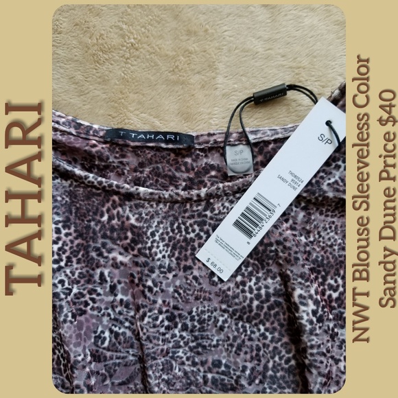 NWT TAHARI Women's Blouse Sleeveless - Picture 8 of 8